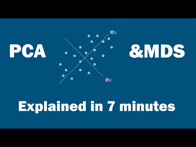 Data Mining - Principal Component Analysis (PCA) and Multidimensional Scaling (MDS) in 7 MINUTES