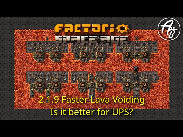 Factorio 2.1.9 Faster Lava Voiding UPS Benchmark
