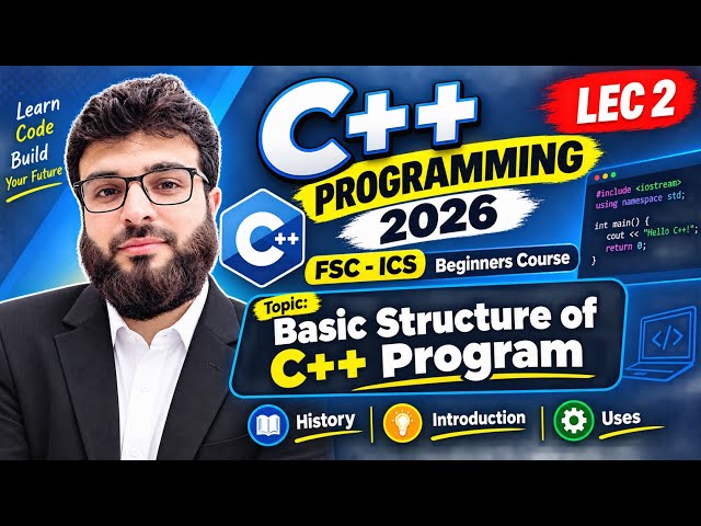 Basic Structure of C++ Program | C++ Program Structure with Stickman Animation in Hindi