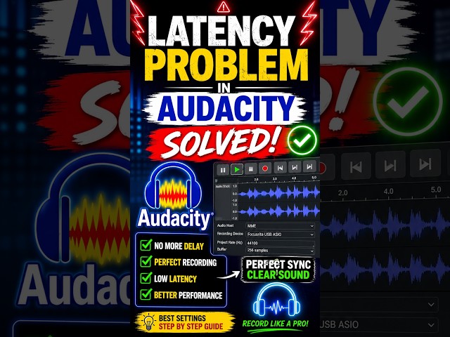 😱 Audacity Latency Problem FIX! No Delay While Recording (100% Working)
