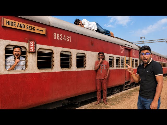 Extreme HIDE AND SEEK Challenge In Full Train 🚂- winner Wins 50000 - पूरी ट्रेन में ही छुप गए