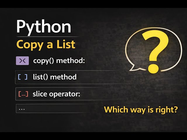 Learning Python Basics | How to copy a list | What I Understood Today (Beginner POV)