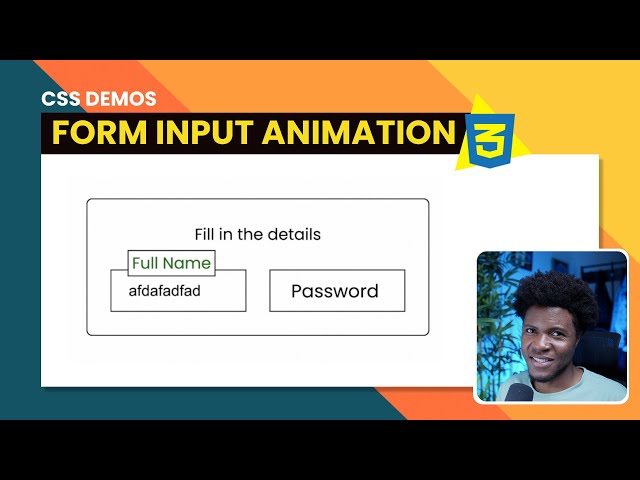 FORM INPUT ANIMATIONS with CSS in 10 minutes