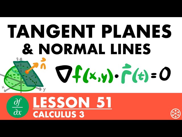 Tangent Planes & Normal Lines | Calculus 3 Lesson 51 - JK Math