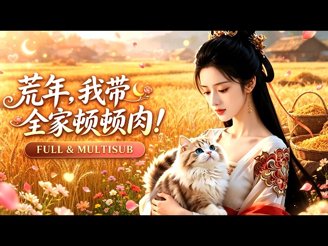 她撿了一隻碰瓷貓，本以為是個累贅，沒想到全村靠它活過荒年，人人逃荒啃樹皮，她家鍋裡燉著肉，雞蛋，烤鴨滿滿一筐！成全村團寵！ #短劇 #逆襲 #美女 #荒年 #甜寵