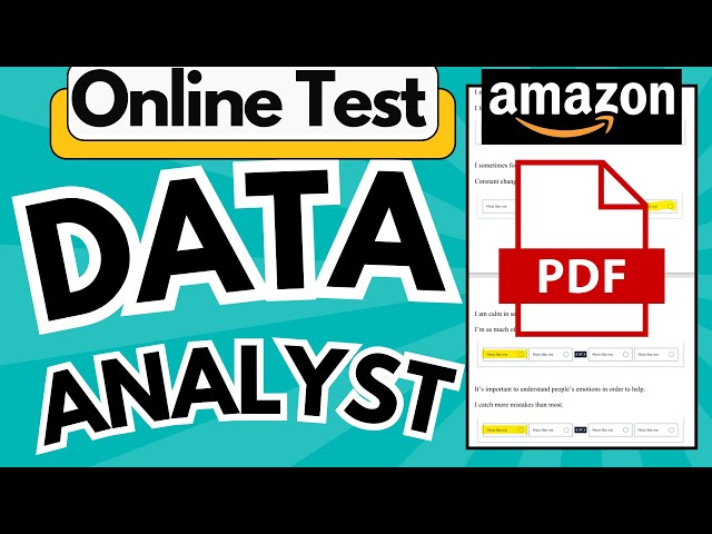 Amazon Data Analyst Assessment Test Answers 2024 | Data Analyst Amazon Interview Preparation PDF