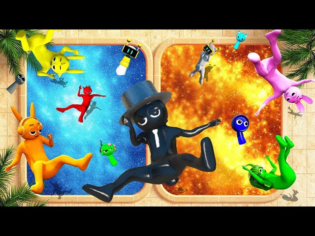 1800 SECONDS OF GTA 5 Incredibox Sprunki Team Jumping Ragdolls into Lava Pool [Funny]
