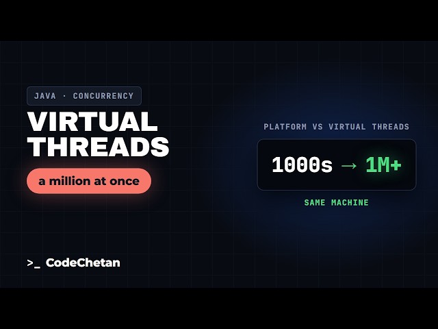 1 Million Threads on One Machine — Java Virtual Threads Explained in 9 Minutes