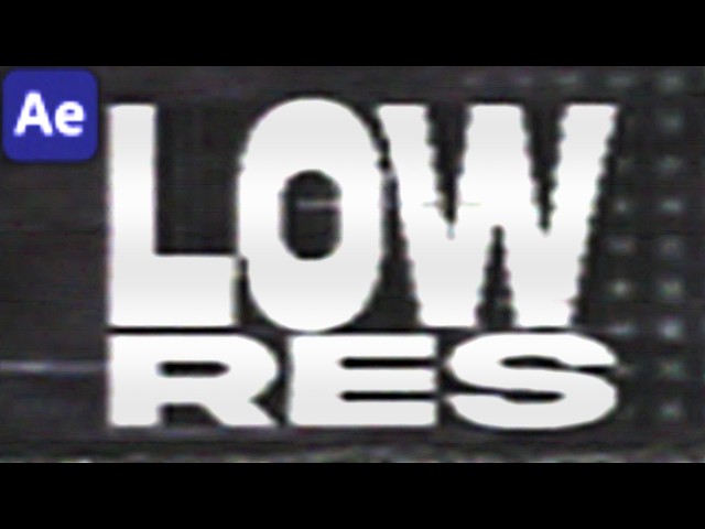 How to Make Damaged VHS Text in After Effects (Tutorial)