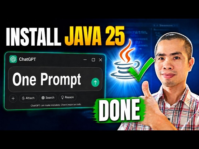 Install Java 25 with ONE ChatGPT Prompt - Oracle JDK 25 Setup Made Easy!