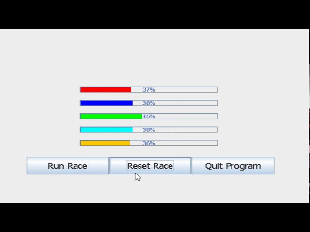 ACP Horse Race project using multithreading and graphical user interface in Java