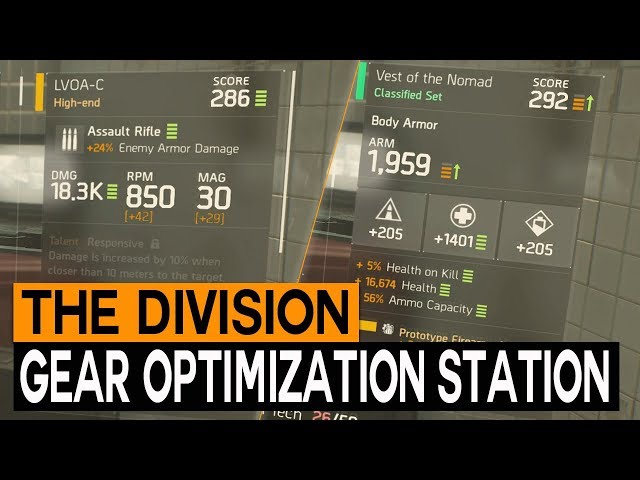 The Division | Gear Optimisation Station Breakdown & How to Optimise Effectively