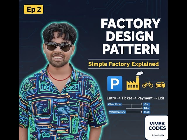 Factory Design Pattern Explained: Simple Factory in Parking Lot System || LLD Ep 2
