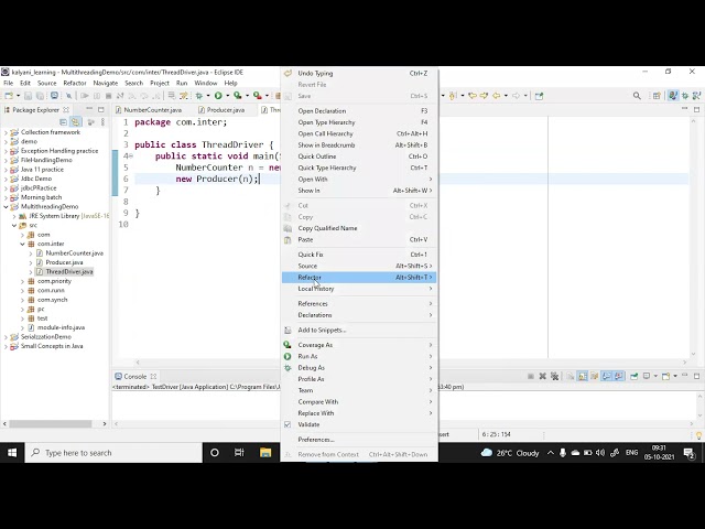 Multithreading Producer consumer problem and solution