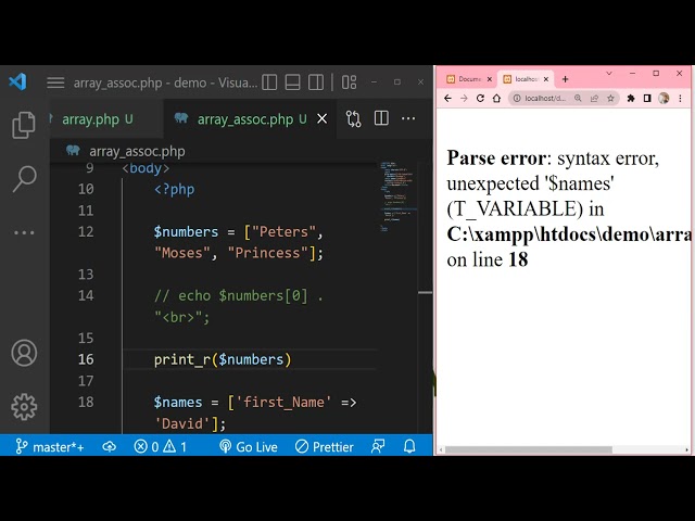 php assoc array