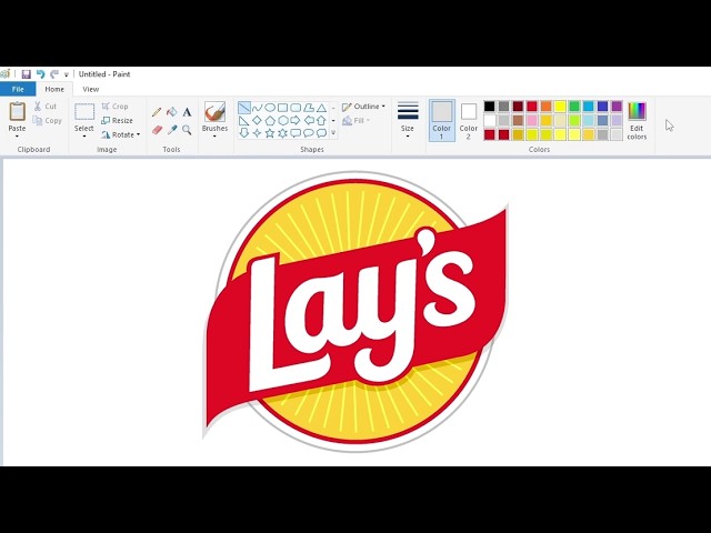How to draw the Lay's logo using MS Paint | How to draw on your computer