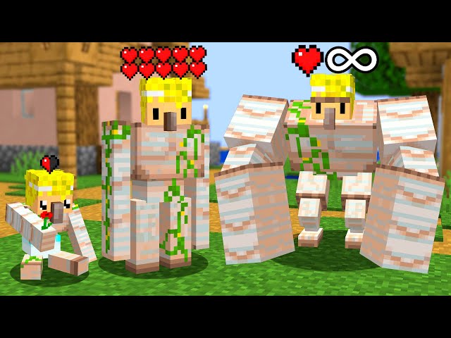 I went from BABY GOLEM to GOD GOLEM in Minecraft...