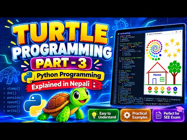 turtle programming part-3 | Class 10 computer | SEE computer 2083