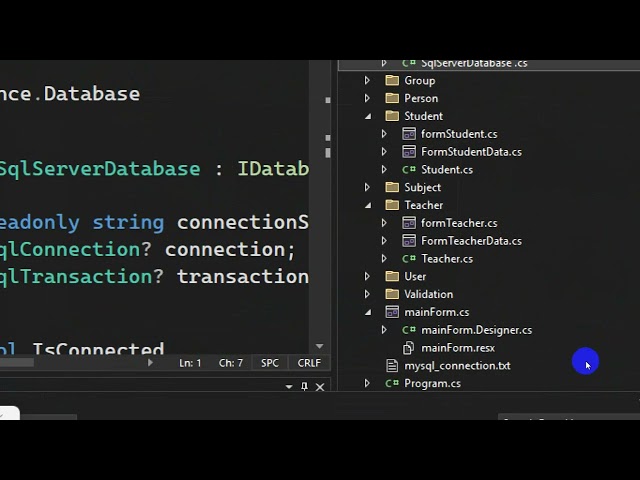 SW20 Demo C# Connection SQL SERVER