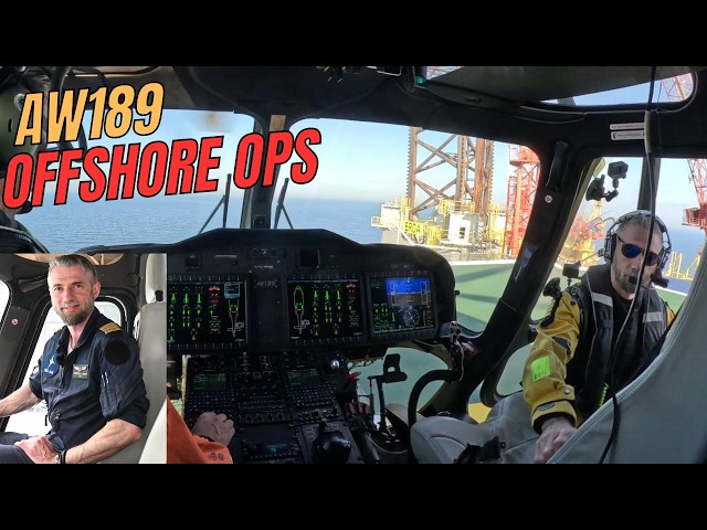 Flying the AW189 offshore | We had a TCAS warning |  Cockpit View & Offshore Operations |