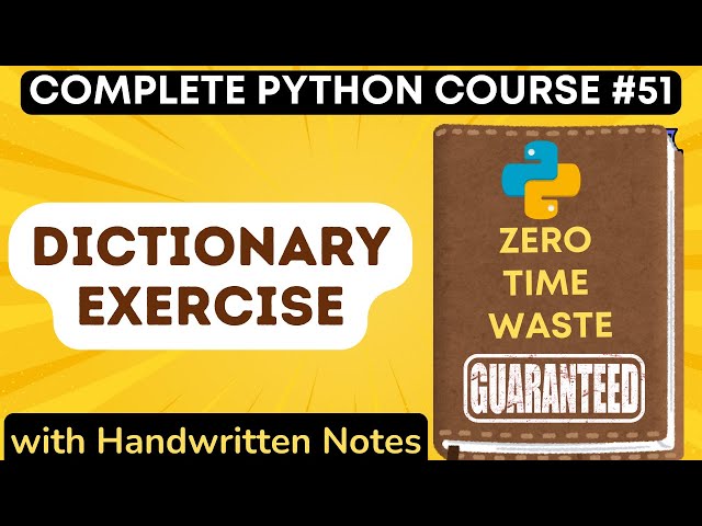 Python Dictionary Practice Exercise | Python Tutorial - #51