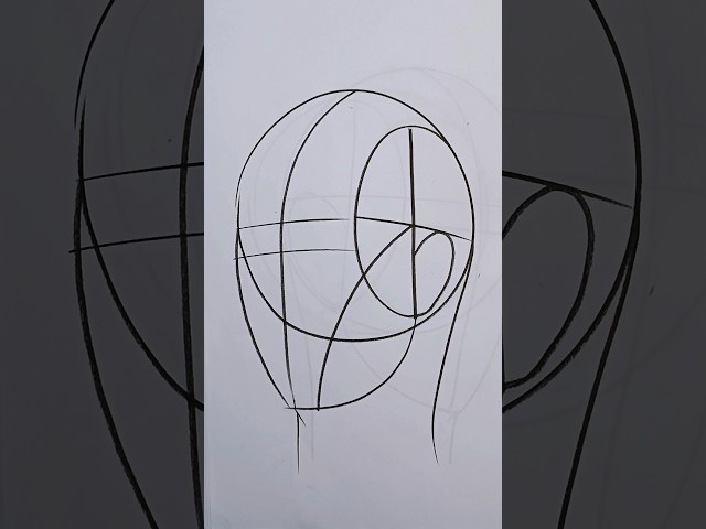 easy loomis method drawing using charcoal pencil #drawing