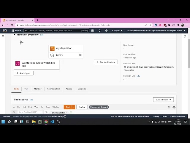 [CLOUD COMPUTING] Activity: AWS Lambda | ACFv2EN-2205 | Lai Quang Phat