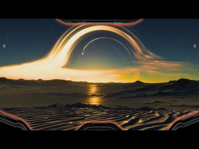 Falling Into a Black Hole Planet (Simulation)