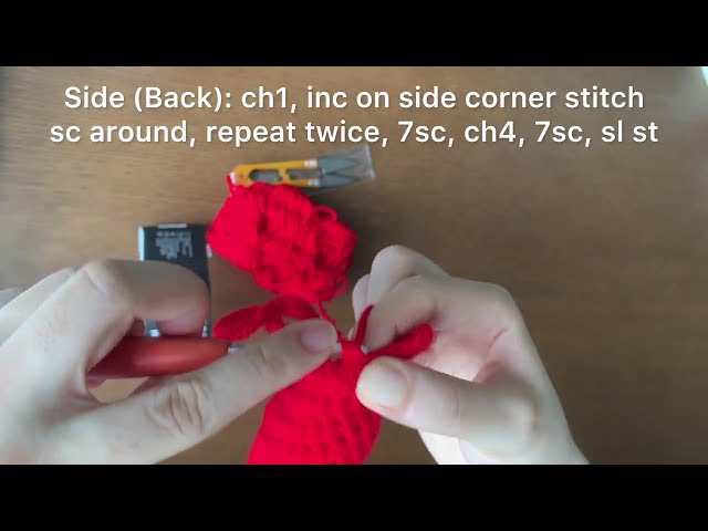Crochet mini Vietnam Flag Pouch 🇻🇳 tutorial (Left Handed 🫲)