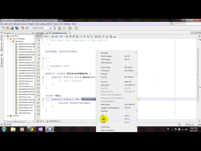 How to Create Static method in Java Netbeans