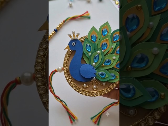 3D Peacock Rakhi Making 🦚✨ | Beautiful Handmade Rakhi | School Competition Idea
