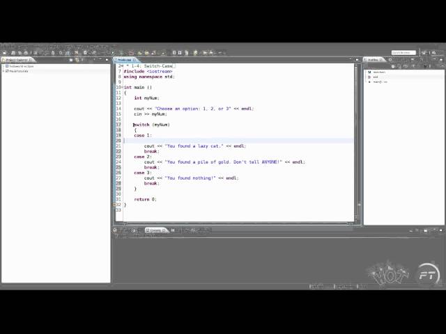 Lesson 1-4: Switch/Case Statements
