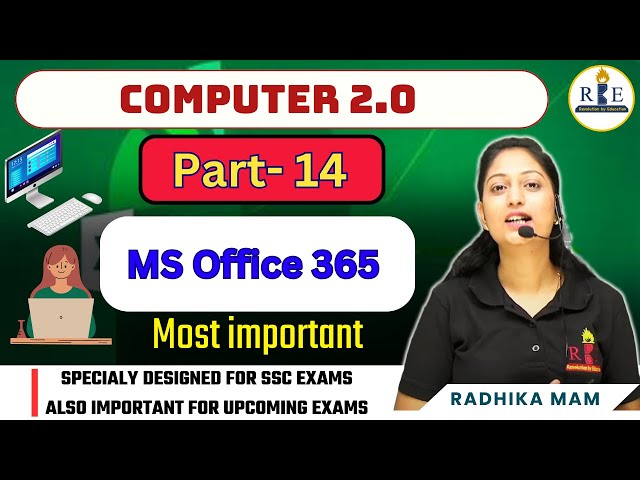 Computer 2.0 Batch Part-14| MS Office 365| Most important computer topic |SSC CGL/CHSL T-2| RRB NTPC