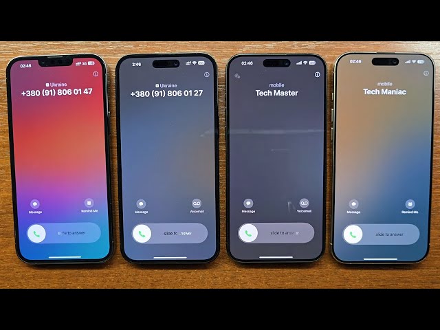 iPhone 13 Pro Max vs 14 Pro Max vs 15 Pro Max vs 16 Pro Max Incoming Call Reflection Ringtone