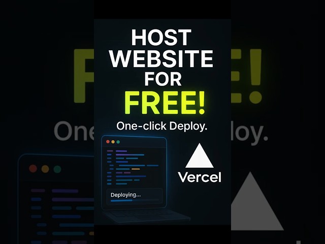 🚀Host Your Website for FREE with Vercel!  🆓| Step-by-Step Tutorial #vercel #hosting