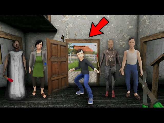 GRANNY's New Update..🔥😂| grandpa granny game horror game definition hindi school boy run away escape