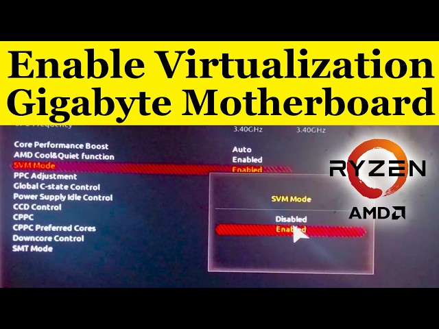 How To Enable Virtualization in Gigabyte Motherboard BIOS (AMD Processors)