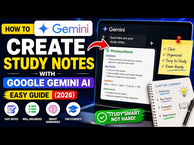 How to Create Study Notes with Google Gemini AI | Easy Guide (2026)