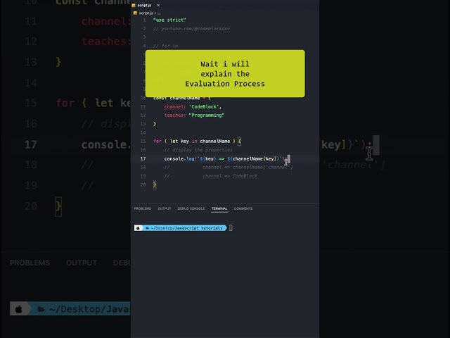 🙋‍♂️What is for-in Loop in Javascript 🧐#javascript #programming #coding #javascript_tutorial
