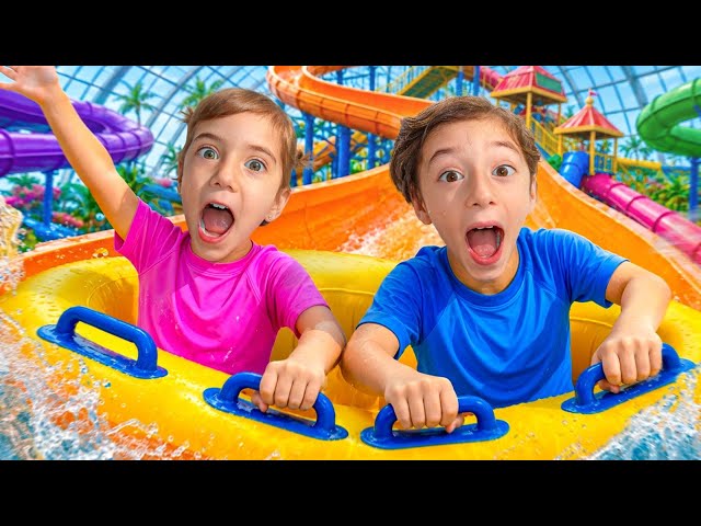 24 HORAS EN UN PARQUE ACUÁTICO TECHADO 😱💦