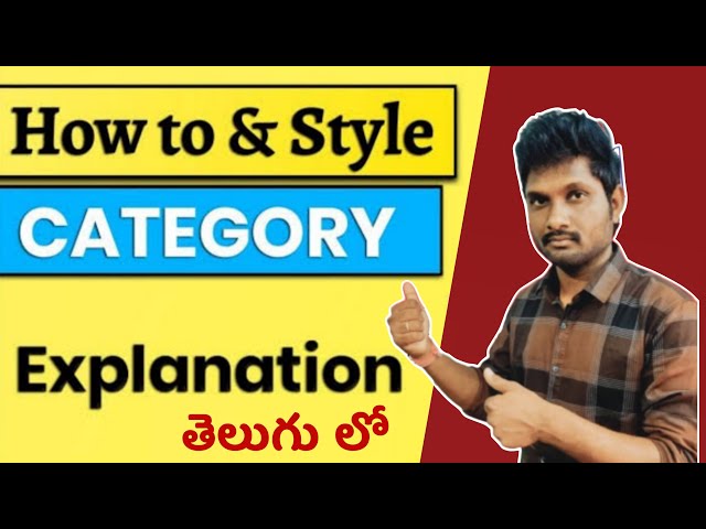 Youtube category||How to and Style caregory