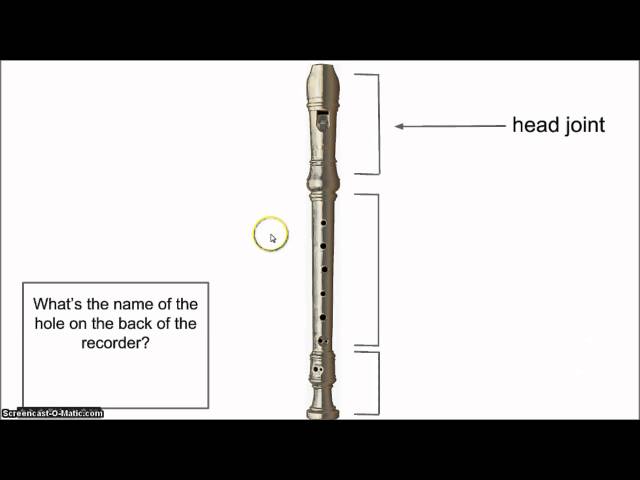 The Parts Of The Recorder