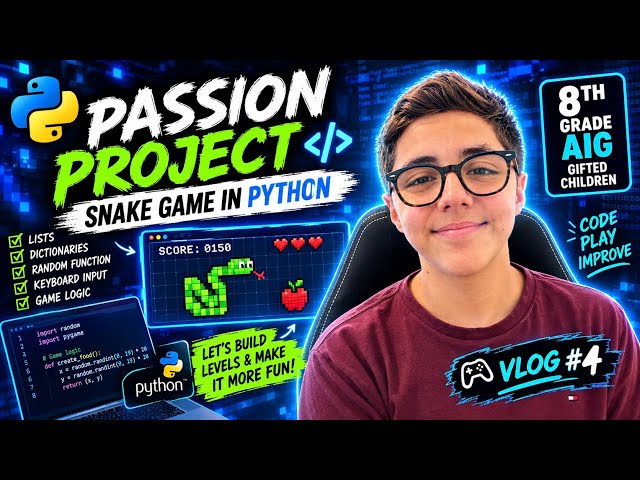 Passion Project - 4/6 - Snake Game in Python 🐍 - AIG Program