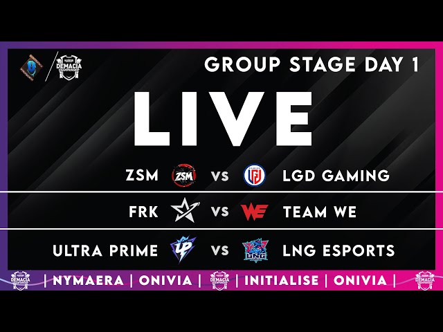 ZSM vs LGD | FRK vs WE | UP vs LNG | Demacia Cup Day 1 | Live with Nymaera and Initialise