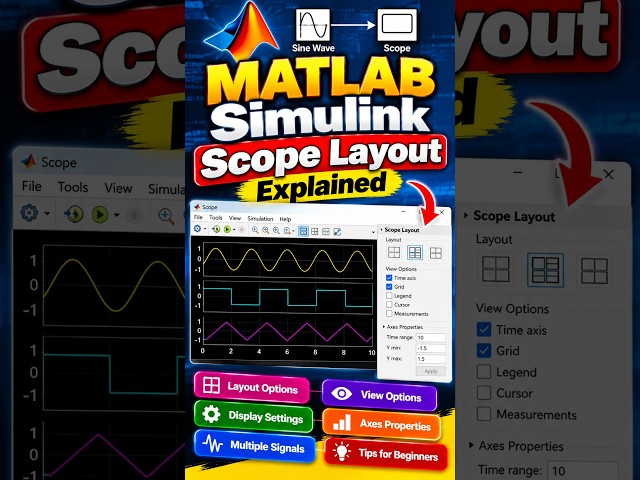 MATLAB Simulink Scope Layout Explained | Scope Configuration & Display Settings | Beginner Tutorial