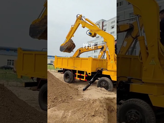 Excavator digging video Excavator digging