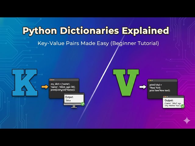 Python Dictionaries Explained | Key-Value Pairs Made Easy (Beginner Tutorial)