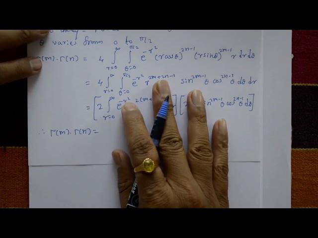 VTU Engineering Maths 2 Relation between Beta & Gamma functions by easy maths