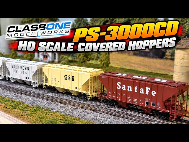 Class One Model Works HO Scale PS3000CD Covered Hoppers | Santa Fe, CSX & Southern Model Railroading