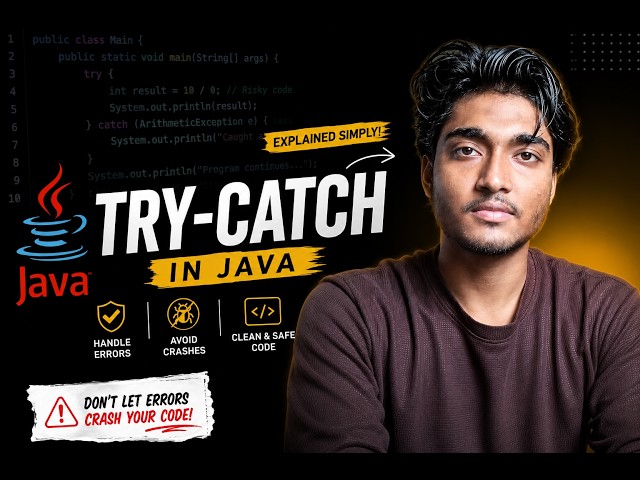 Try-Catch in Java Explained 🔥 | Exception Handling Made Easy (Real-Life Examples)